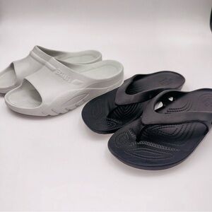 Crocs and Birkies sandal bundle W9